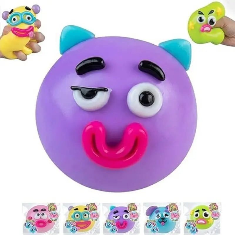 Dog Face Swap Smushers Squishy - Soft, Moldable Slow-Rising Fidget Toy, Actual Stress Reliever with Interchangeable Faces, Tactile Play for Grown Ups