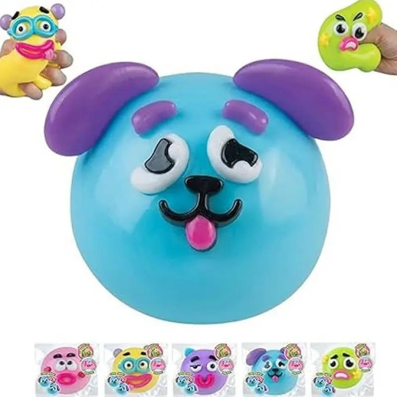 Dog Face Swap Smushers Squishy - Soft, Moldable Slow-Rising Fidget Toy, Actual Stress Reliever with Interchangeable Faces, Tactile Play for Grown Ups