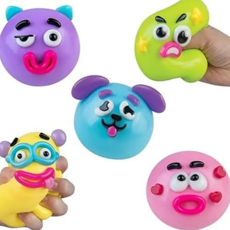 Dog Face Swap Smushers Squishy - Soft, Moldable Slow-Rising Fidget Toy, Actual Stress Reliever with Interchangeable Faces, Tactile Play for Grown Ups