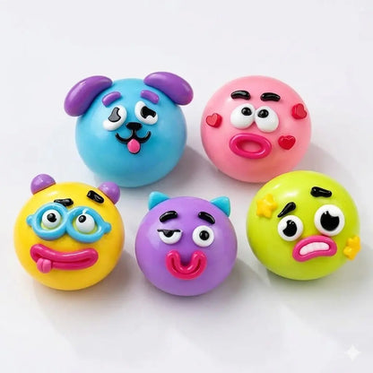 Dog Face Swap Smushers Squishy - Soft, Moldable Slow-Rising Fidget Toy, Actual Stress Reliever with Interchangeable Faces, Tactile Play for Grown Ups